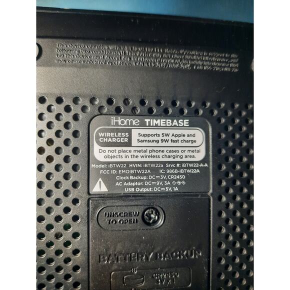 iHome iBTW22 Timebase II Charging Bluetooth Alarm Clock Wireless  & USB Charging - Picture 11 of 12